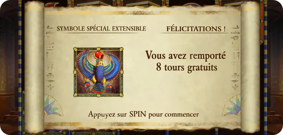 Symbole spécial extensible pendant les tours gratuits